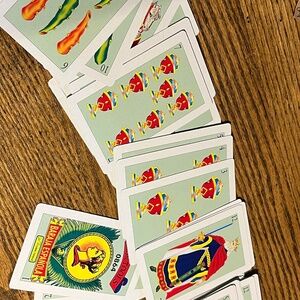 Tarocchi vintage Spanish tarot playing cards Mexico Mexican card game magic